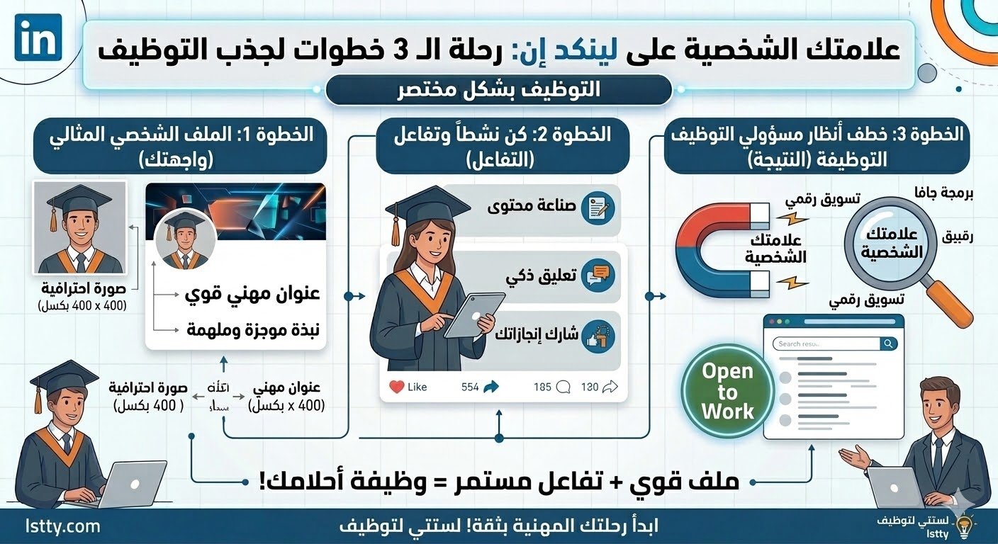 دليلك الشامل: كيف تبني علامتك الشخصية على لينكد إن وتخطف أنظار مسؤولي التوظيف؟