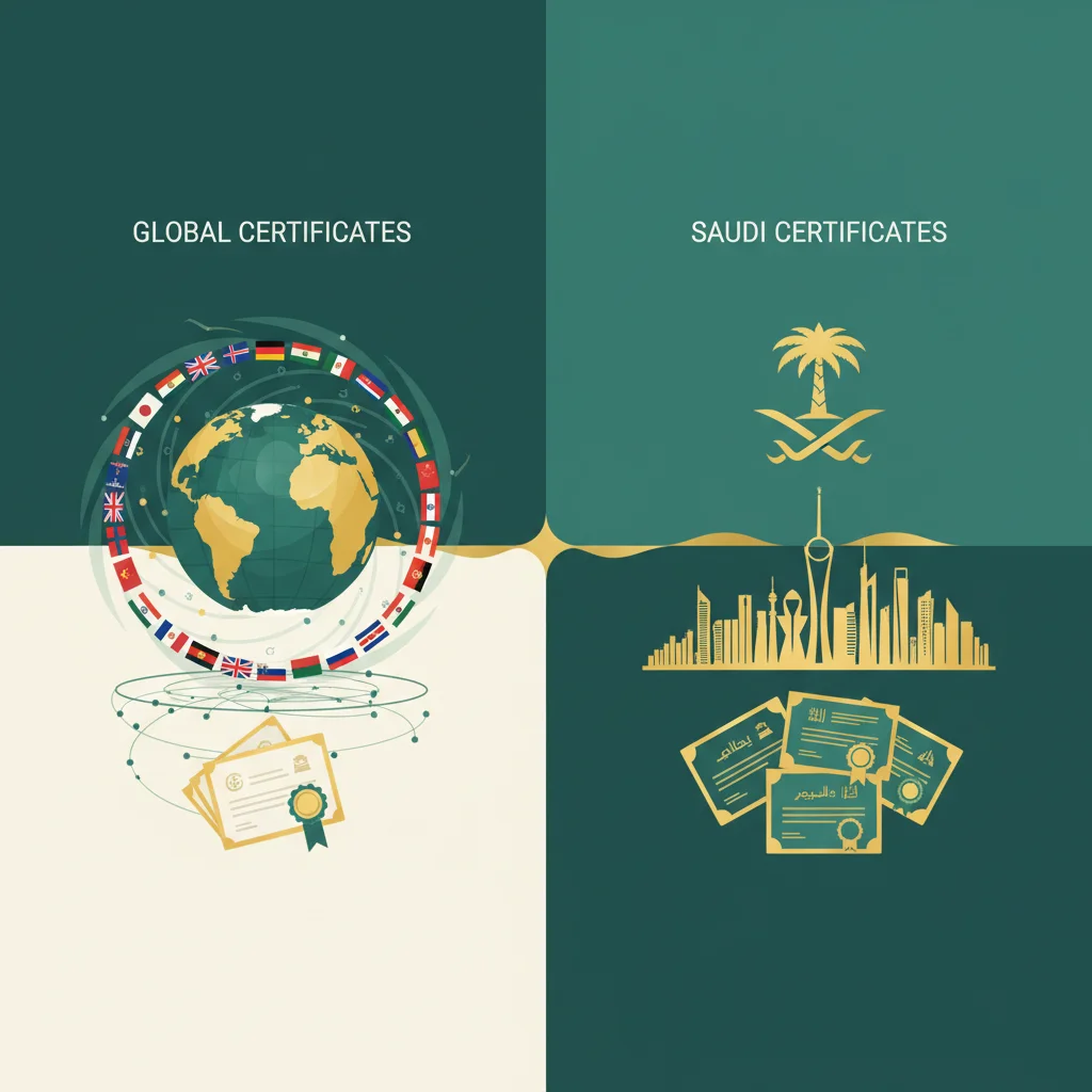 الفرق الرئيسي بين الشهادات الدولية والمحلية